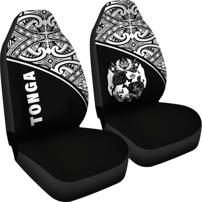 Tonga Polynesian Car Seat Covers - Black Curve -