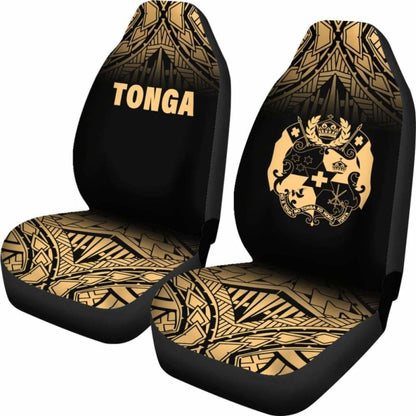 Tonga Polynesian Car Seat Covers - Gold Fog -