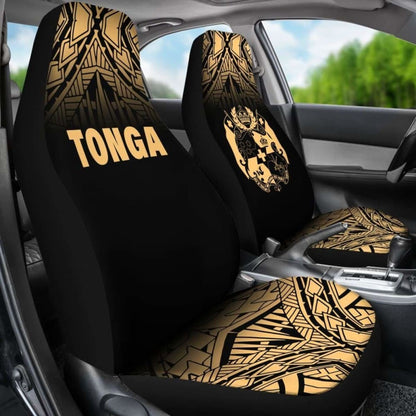 Tonga Polynesian Car Seat Covers - Gold Fog -