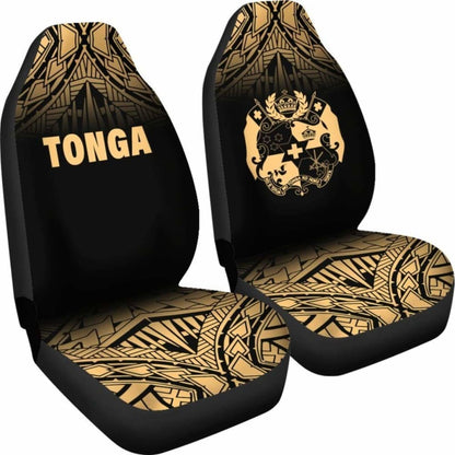 Tonga Polynesian Car Seat Covers - Gold Fog -