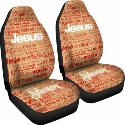 Names Of Jesus -V Tan-Red-Wht