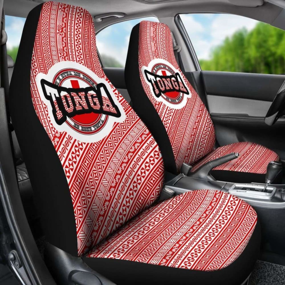Tonga Car Seat Cover Tonga Flag And Tapa Pattern