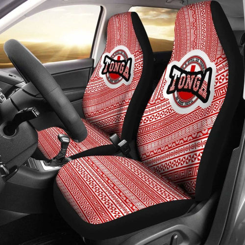 Tonga Car Seat Cover Tonga Flag And Tapa Pattern