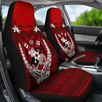 Tonga Car Seat Covers - Tonga Coat Of Arms Coconut Tree -