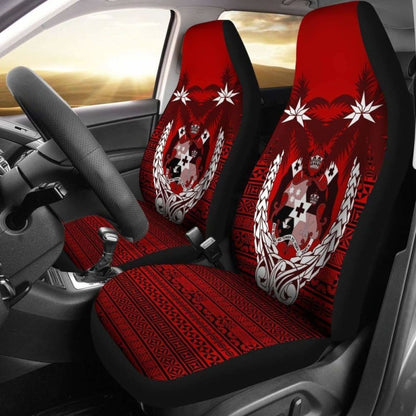 Tonga Car Seat Covers - Tonga Coat Of Arms Coconut Tree -