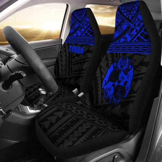 Tonga Polynesian Car Seat Covers Blue -