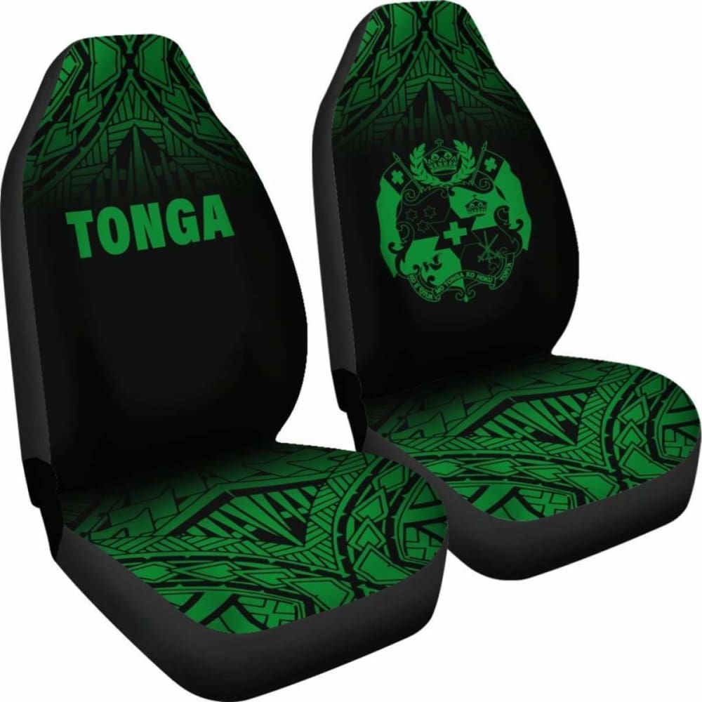 Tonga Polynesian Car Seat Covers - Green Fog -