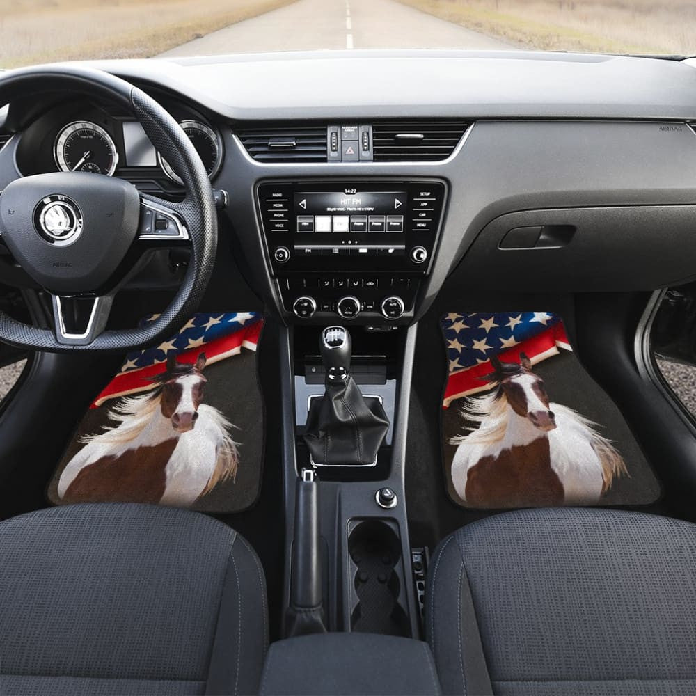 American Flag Wild Amazing Horse All Protective Car Floor Mats