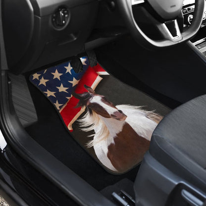 American Flag Wild Amazing Horse All Protective Car Floor Mats
