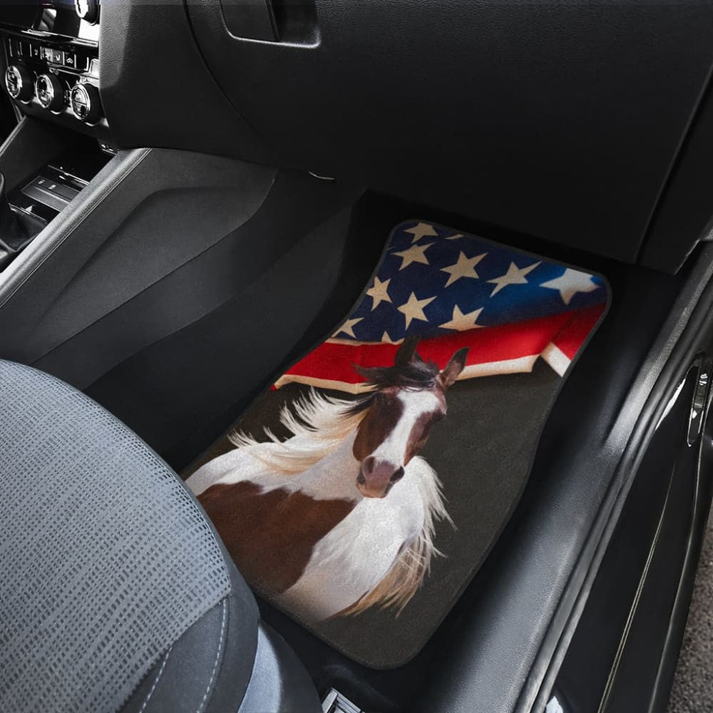 American Flag Wild Amazing Horse All Protective Car Floor Mats
