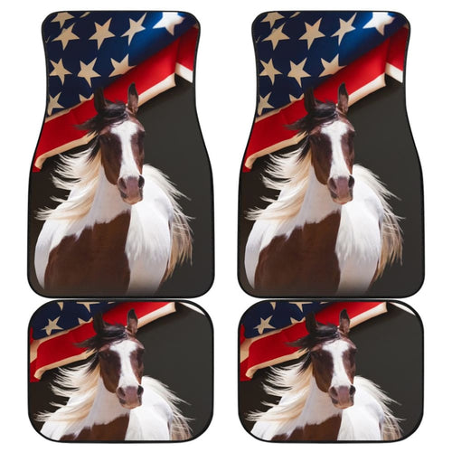 American Flag Wild Amazing Horse All Protective Car Floor Mats