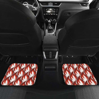 Fire Flame Symbol Design Pattern Front And Back Car Mats