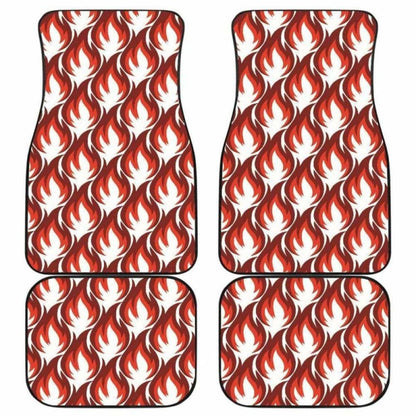 Fire Flame Symbol Design Pattern Front And Back Car Mats