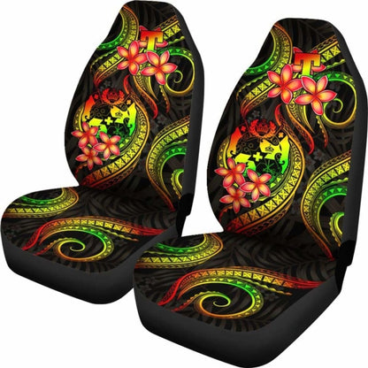 Tonga Polynesian Car Seat Covers - Reggae Plumeria -