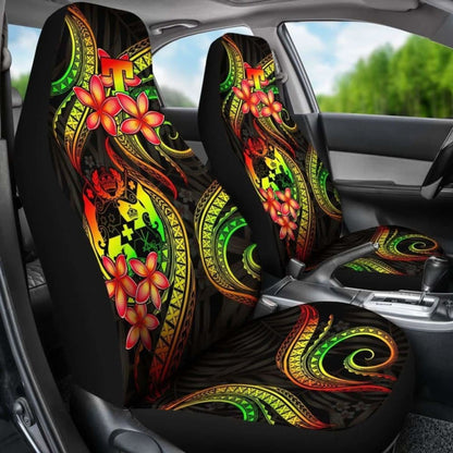 Tonga Polynesian Car Seat Covers - Reggae Plumeria -