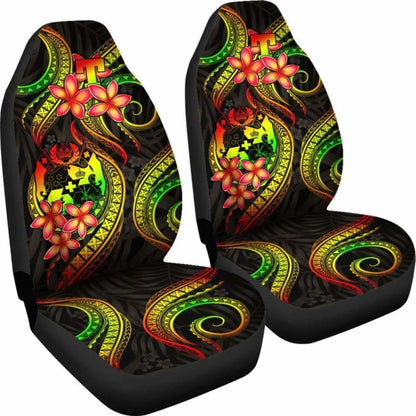 Tonga Polynesian Car Seat Covers - Reggae Plumeria -