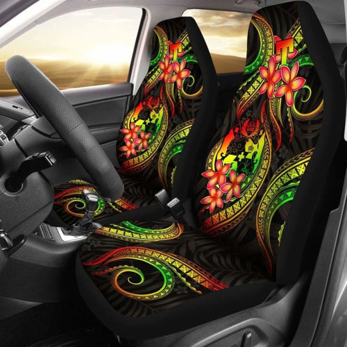 Tonga Polynesian Car Seat Covers - Reggae Plumeria -