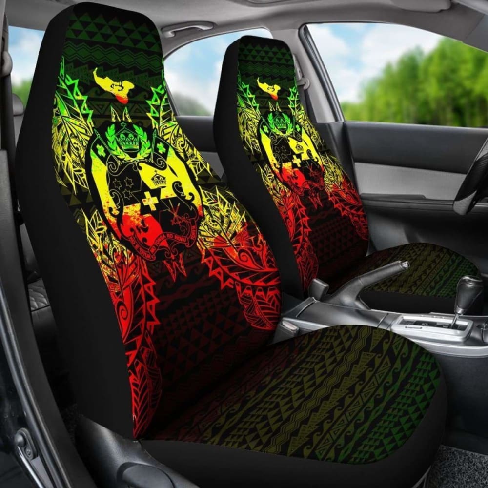 Tonga Polynesia Car Seat Cover Map Reggae