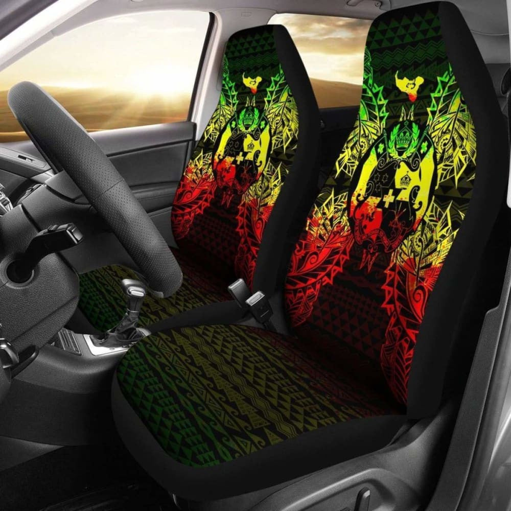 Tonga Polynesia Car Seat Cover Map Reggae