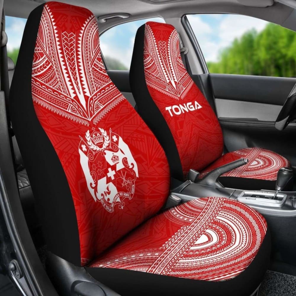 Tonga Flag Polynesian Chief Car Seat Cover