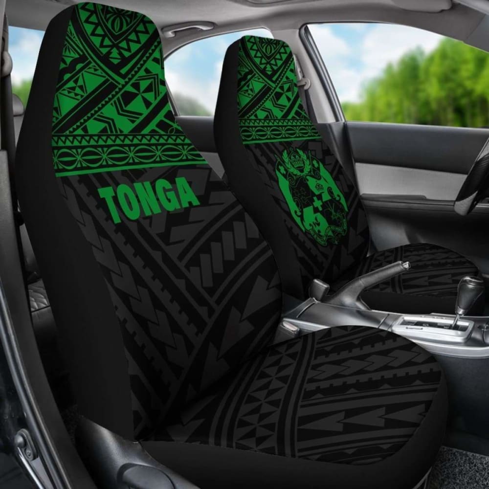 Tonga Polynesian Car Seat Covers Green -