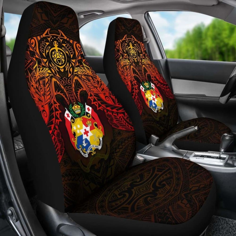 Tonga Car Seat Covers - Tonga Coat Of Arms Red Manta Ray -