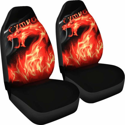 Wales Car Seat Covers - Cymru Flame -