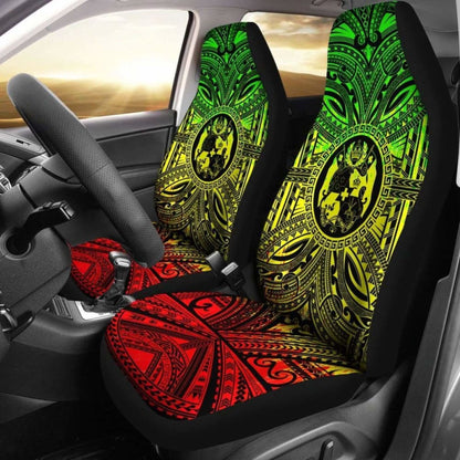 Tonga Car Seat Cover - Tonga Coat Of Arms Polynesian Reggae Style