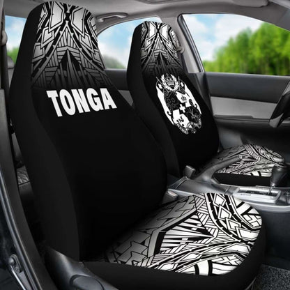 Tonga Polynesian Car Seat Covers - Black Fog -