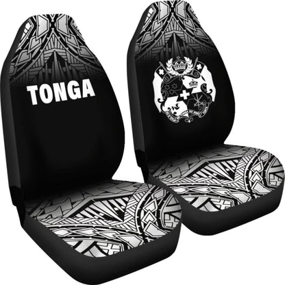 Tonga Polynesian Car Seat Covers - Black Fog -