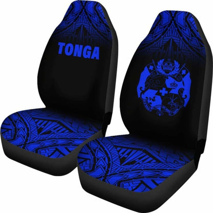 Tonga Polynesian Car Seat Covers - Blue Fog -