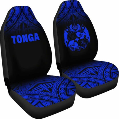 Tonga Polynesian Car Seat Covers - Blue Fog -
