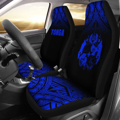 Tonga Polynesian Car Seat Covers - Blue Fog -