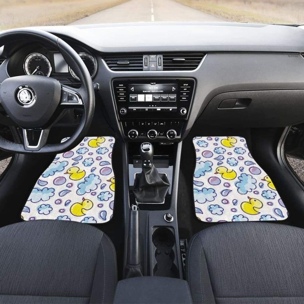 Duck Pattern Print Design  Front And Back Car Mats