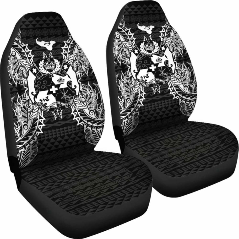 Tonga Polynesia Car Seat Cover Map Black