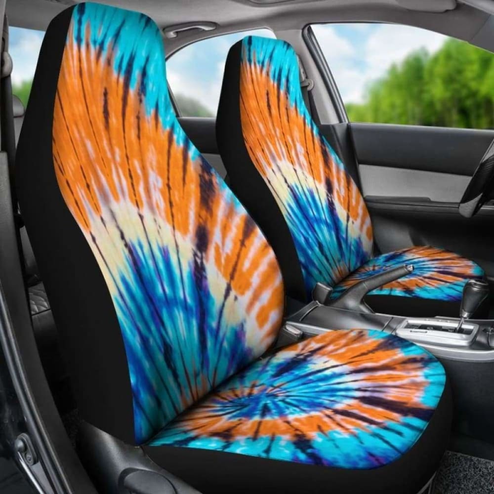 Tie Dye  Blue Pattern Car Seat Covers