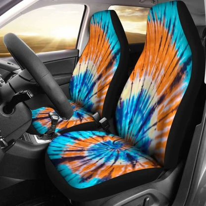 Tie Dye  Blue Pattern Car Seat Covers