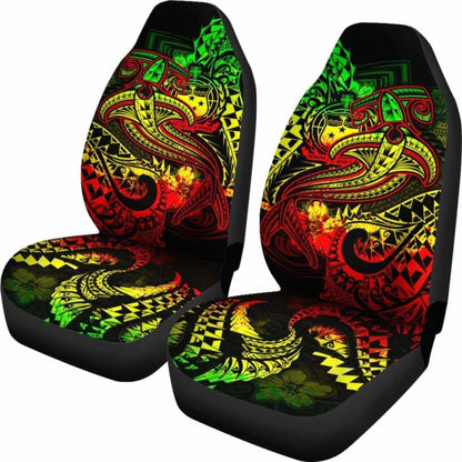 Samoa Car Seat Covers - Reggae Shark Polynesian Tattoo -