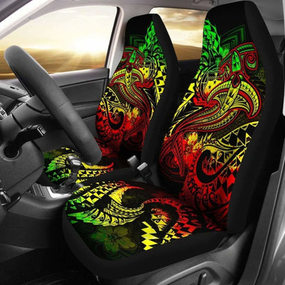 Samoa Car Seat Covers - Reggae Shark Polynesian Tattoo -