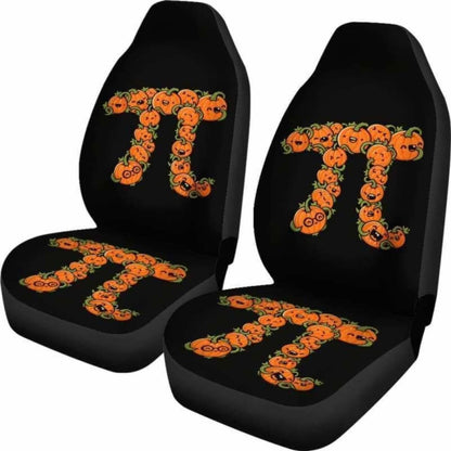 Pi Pumpkin Halloween Car Seat Covers