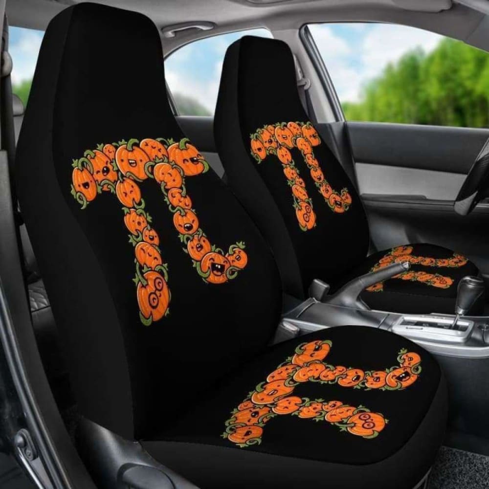Pi Pumpkin Halloween Car Seat Covers
