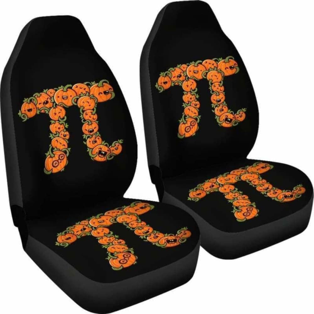 Pi Pumpkin Halloween Car Seat Covers