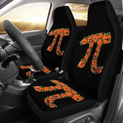Pi Pumpkin Halloween Car Seat Covers