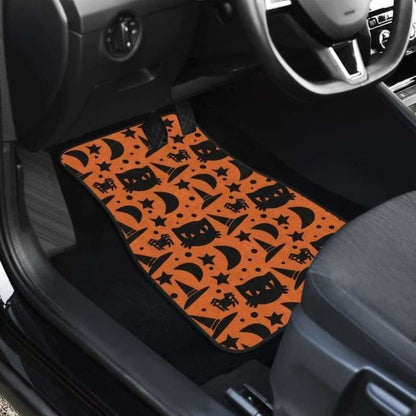 Cat Witch Halloween Car Floor Mats