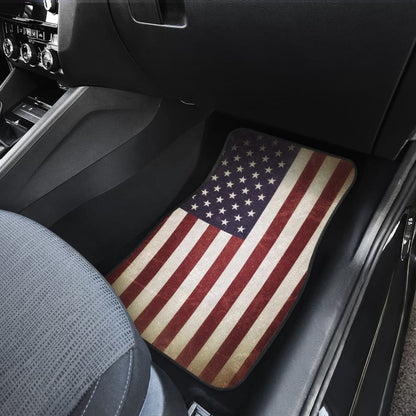 Vintage Style USA Flag Car Floor Mats