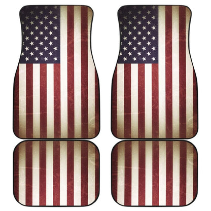 Vintage Style USA Flag Car Floor Mats