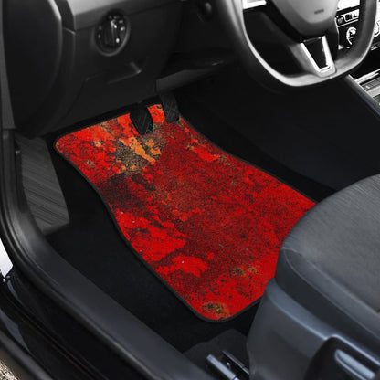 Orange Grunge Art Car Floor Mats