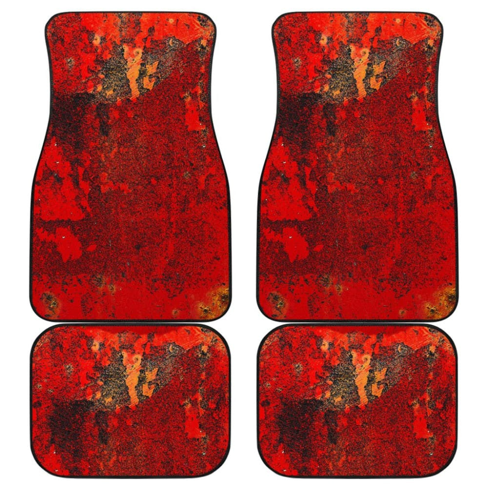 Orange Grunge Art Car Floor Mats