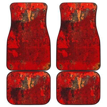Orange Grunge Art Car Floor Mats