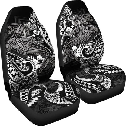 Tonga Car Seat Covers  - White Shark Polynesian Tattoo -
